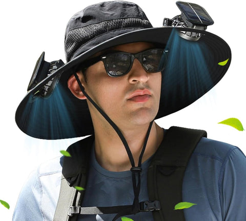 Gorra con ventilador solar