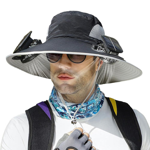 Gorra con ventilador solar