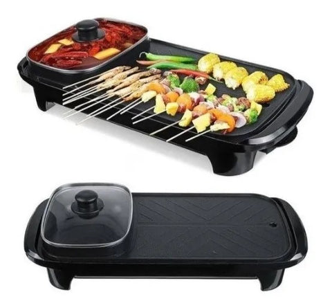 Mini parrilla electrica con olla